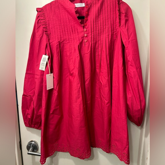 NWT Aritzia Little Moon Helena Poplin Dress Pink - Picture 5 of 7